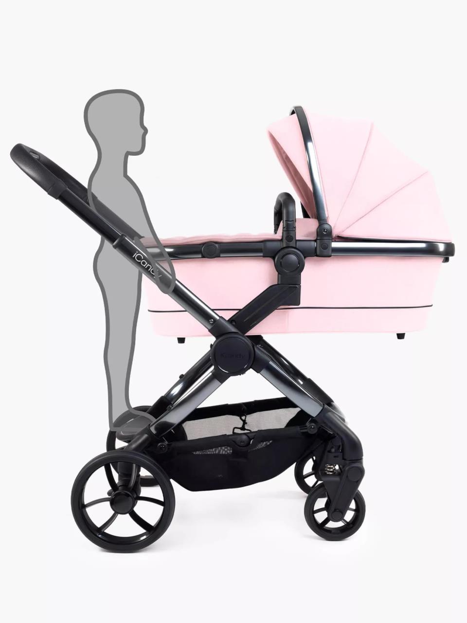 Peach 7 Kinderwagen Complete Bundle – Babywanne, Parasol & Fußsack | iCandy