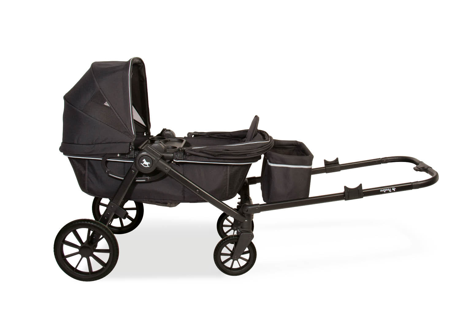 Pinolino Pinolino 2-in-1 Kinder- und Bollerwagen Cubi Schwarz - Faltbar mit Sonnendach – Ansicht 4 | bimboo.ch Schweiz
