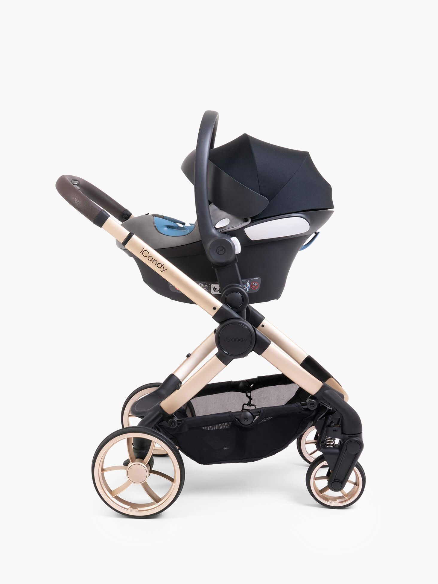 Peach 7 Kinderwagen Complete Bundle Biscotti – Babywanne, Parasol & Fußsack | iCandy