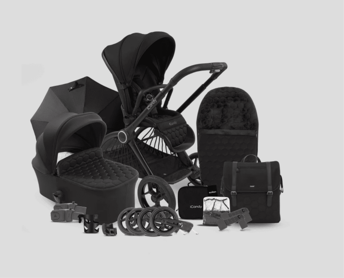 iCandy Core Summer Bundle – Kinderwagen mit Babywanne & Sonnenschutz-Zubehör | iCandy