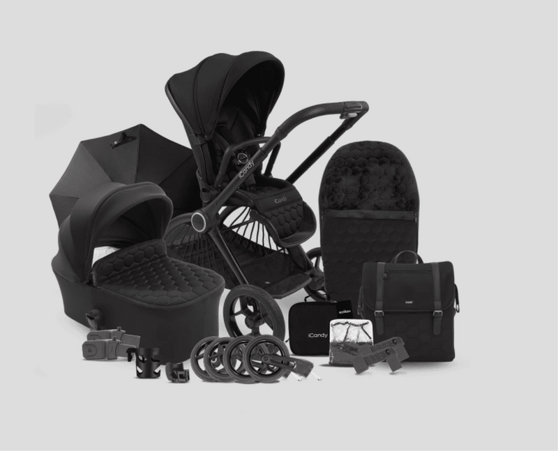iCandy Core Summer Bundle – Kinderwagen mit Babywanne & Sonnenschutz-Zubehör | iCandy