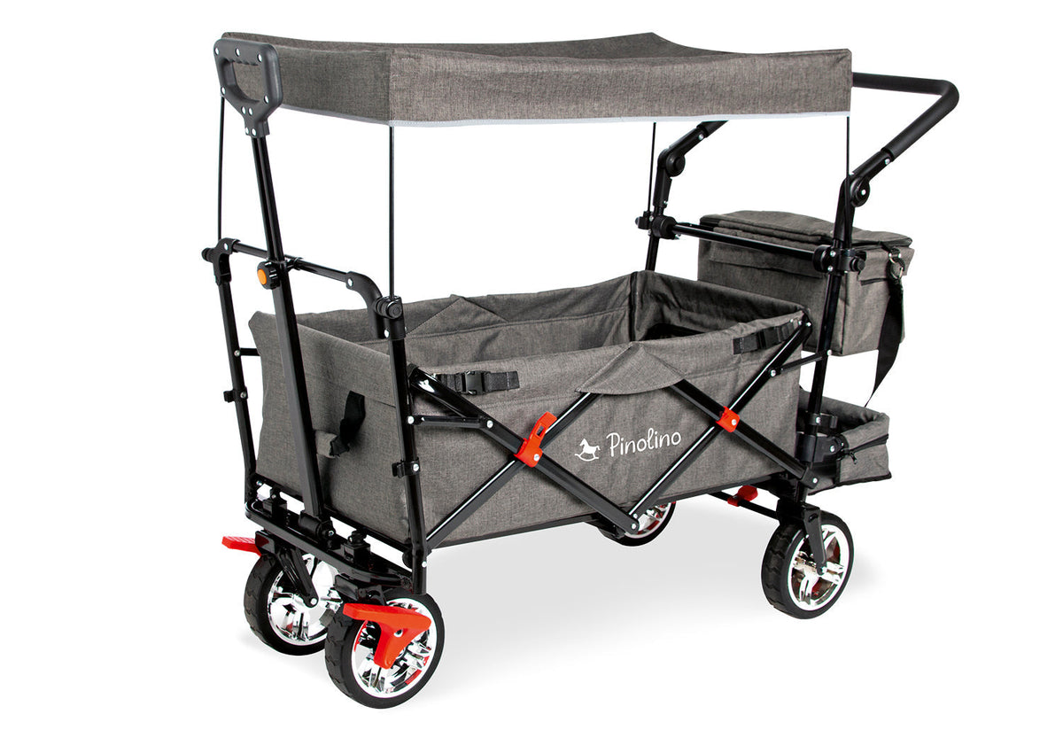Klappbollerwagen „AddPlus“ – Grau Meliert