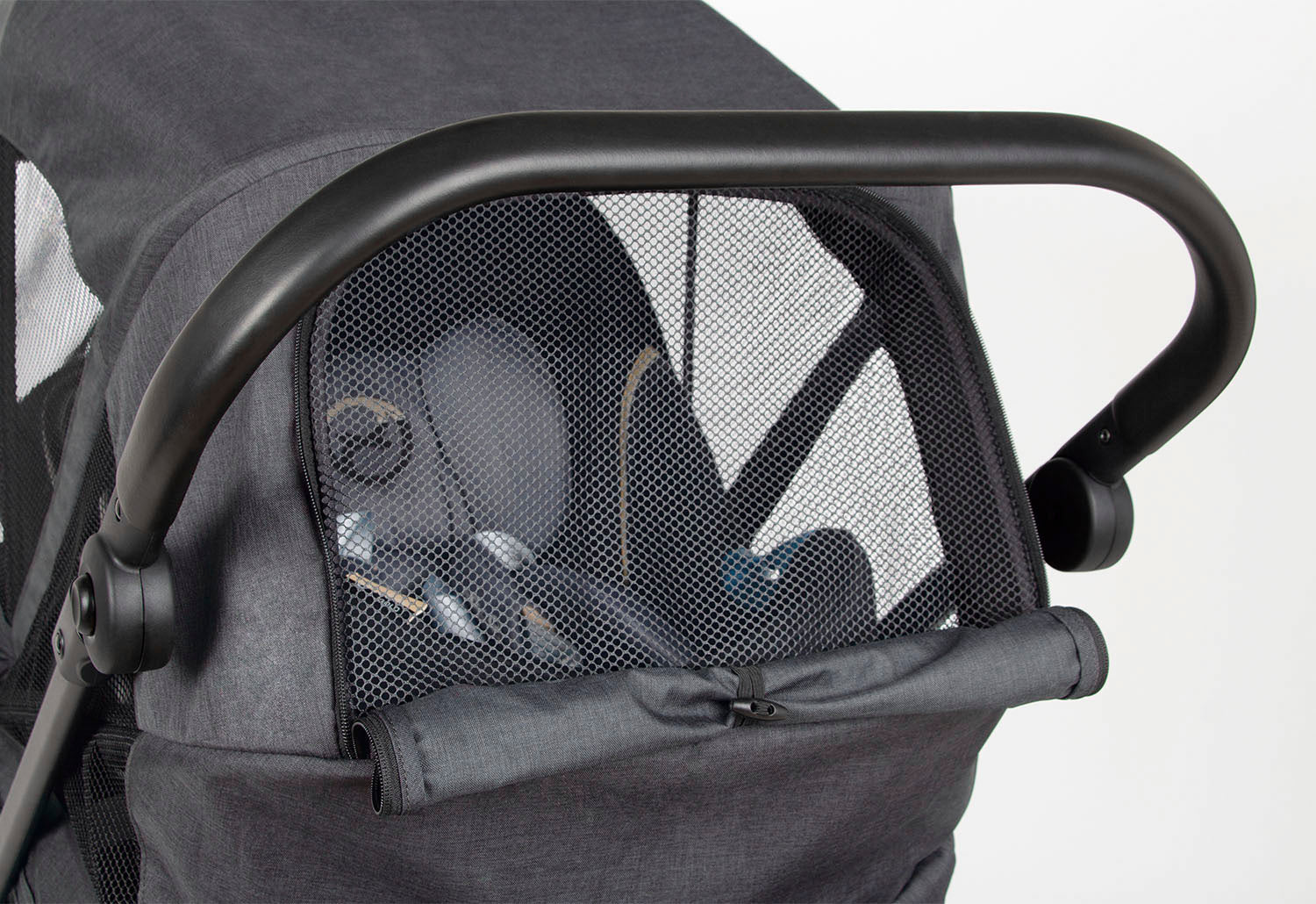 Pinolino 2-in-1 Kinder- und Bollerwagen Cubi Schwarz - Faltbar mit Sonnendach