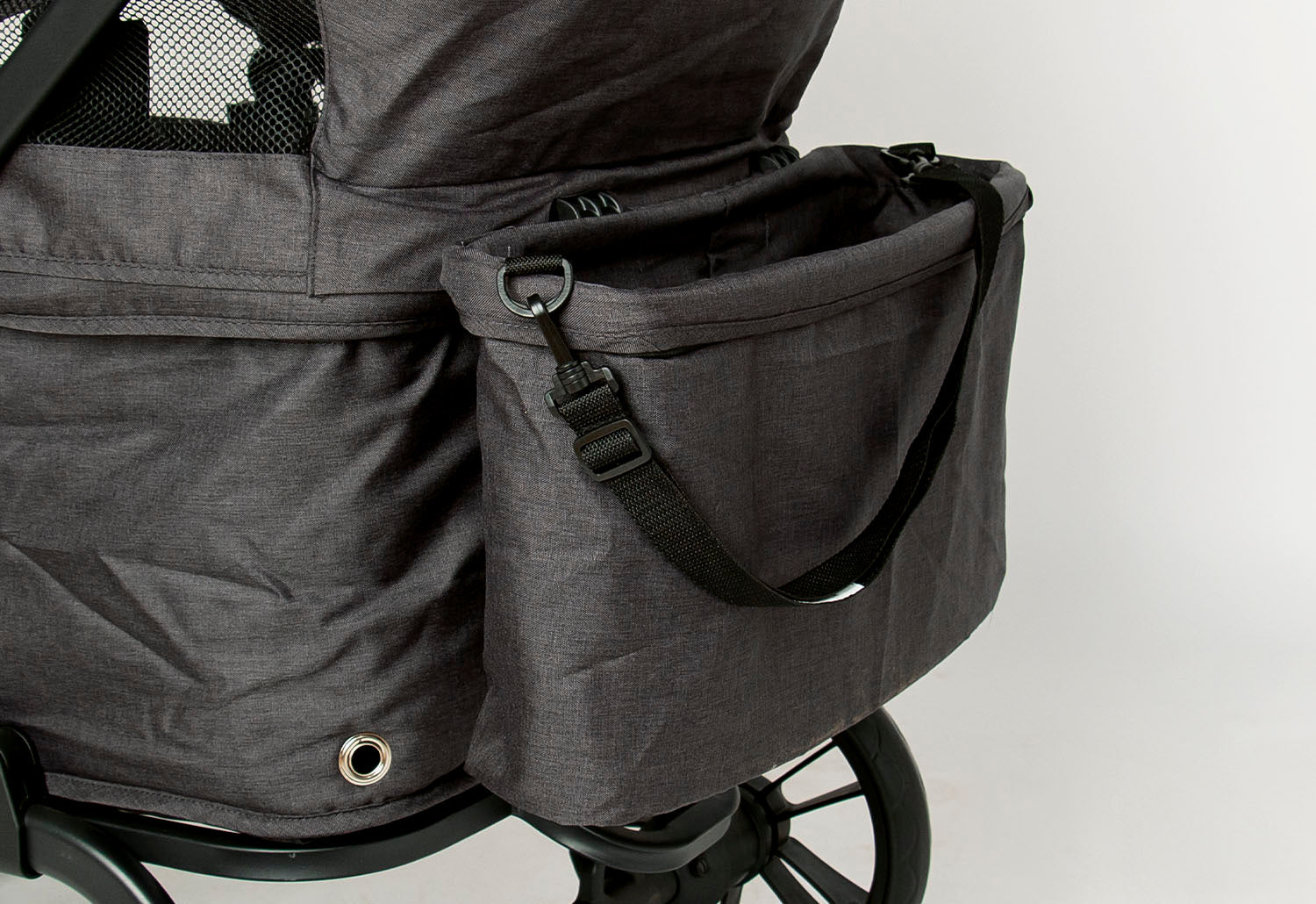 Pinolino 2-in-1 Kinder- und Bollerwagen Cubi Schwarz - Faltbar mit Sonnendach