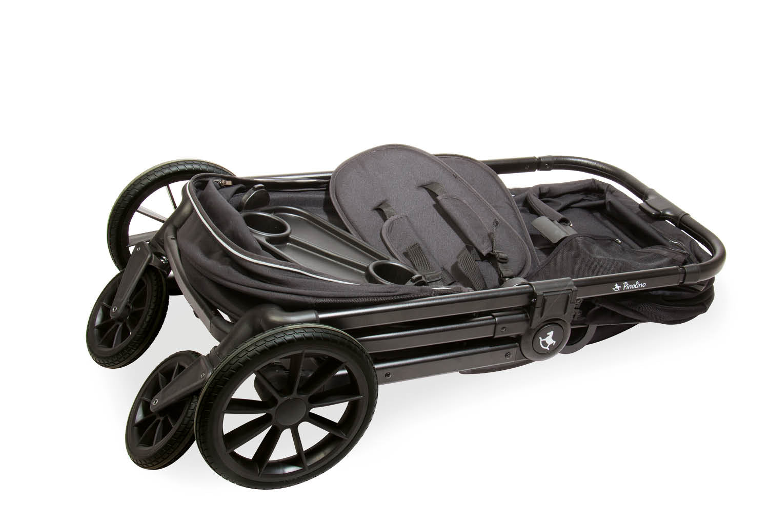 Pinolino Pinolino 2-in-1 Kinder- und Bollerwagen Cubi Schwarz - Faltbar mit Sonnendach – Ansicht 5 | bimboo.ch Schweiz