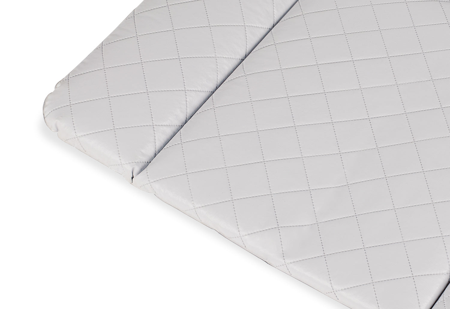 Wickelauflage Stepp-Optik – Grau, weich gepolstert & hygienisch