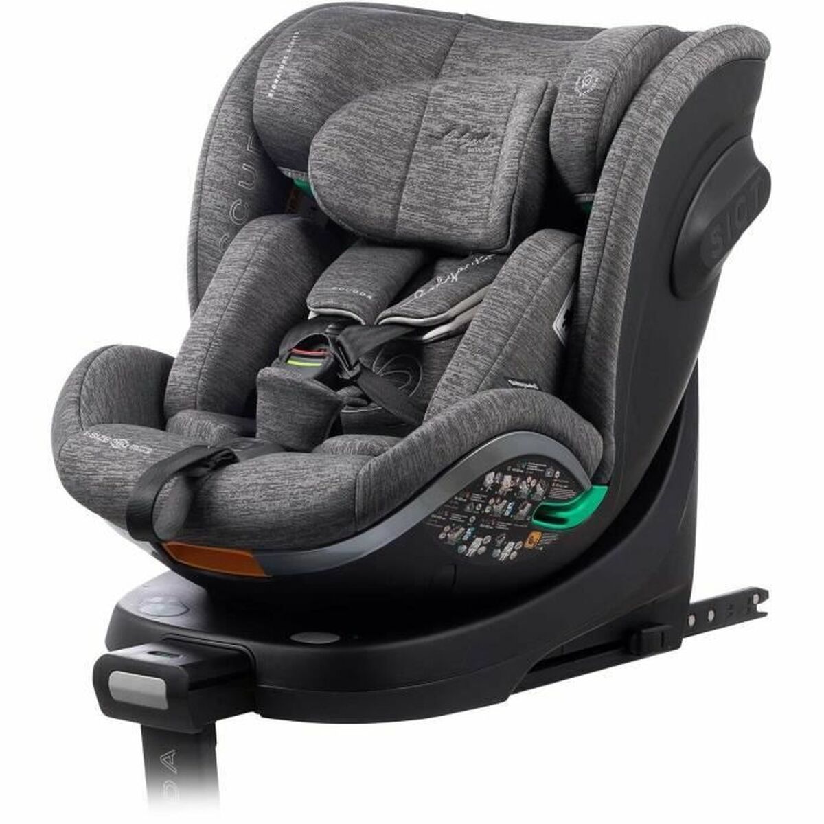 Kindersitz Babyauto SCUDDA GREY DOBBY Grau 0 (de 0 a 10 kilos) 0+ (de 0 a 13 kilos) I (9 - 18 kg) II (15-25 kg) III (22 - 36 kg) F