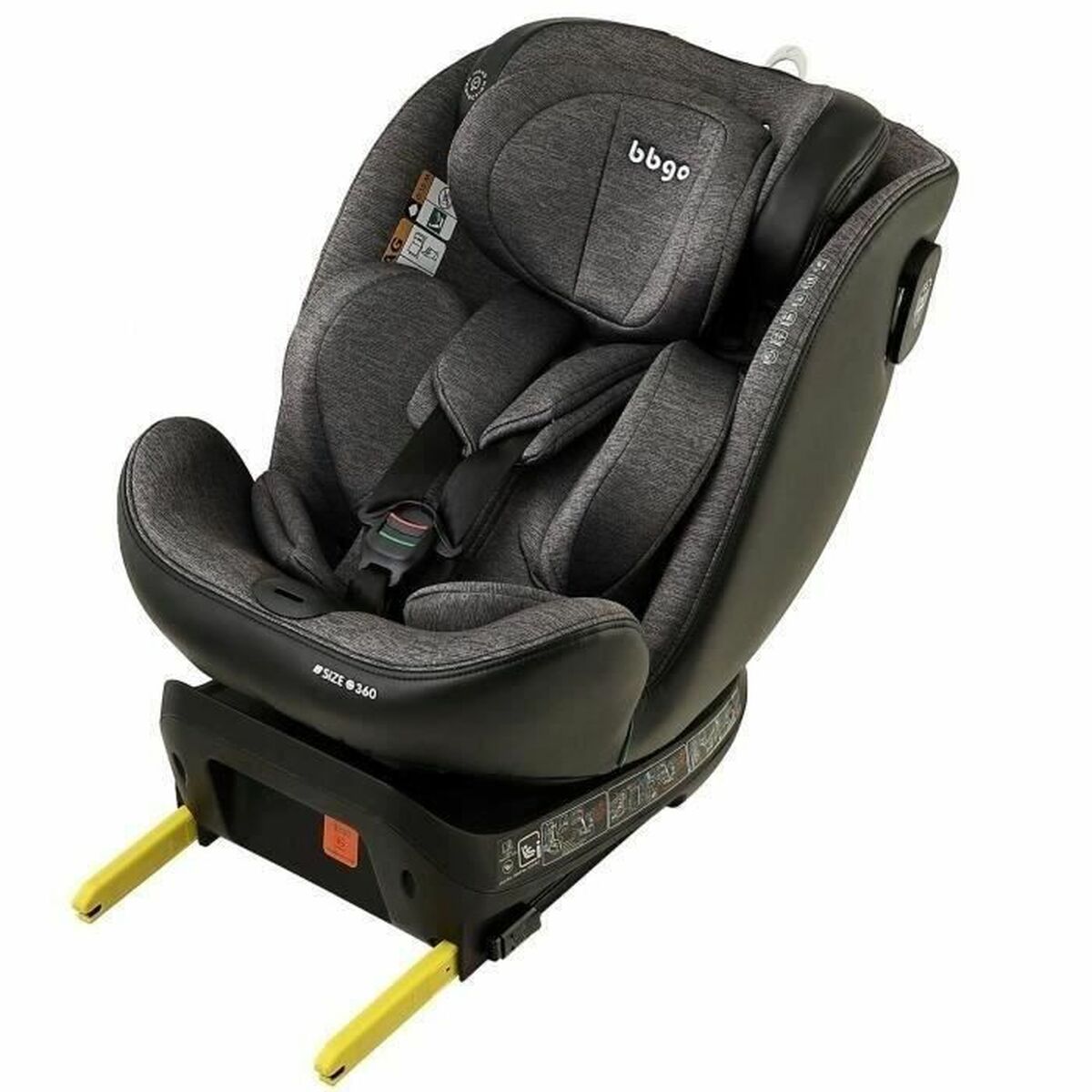 Kindersitz BBGO Grau 0 (de 0 a 10 kilos) 0+ (de 0 a 13 kilos) I (9 - 18 kg) II (15-25 kg) III (22 - 36 kg) Für Kinder ECE R129