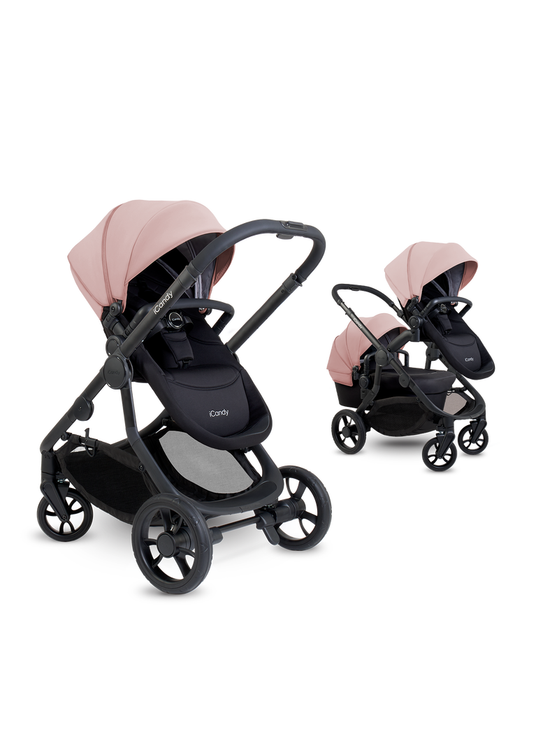 iCandy Orange 2020 Kinderwagen Combo – Babywanne & Sportsitz, Single-to-Double bereit | iCandy