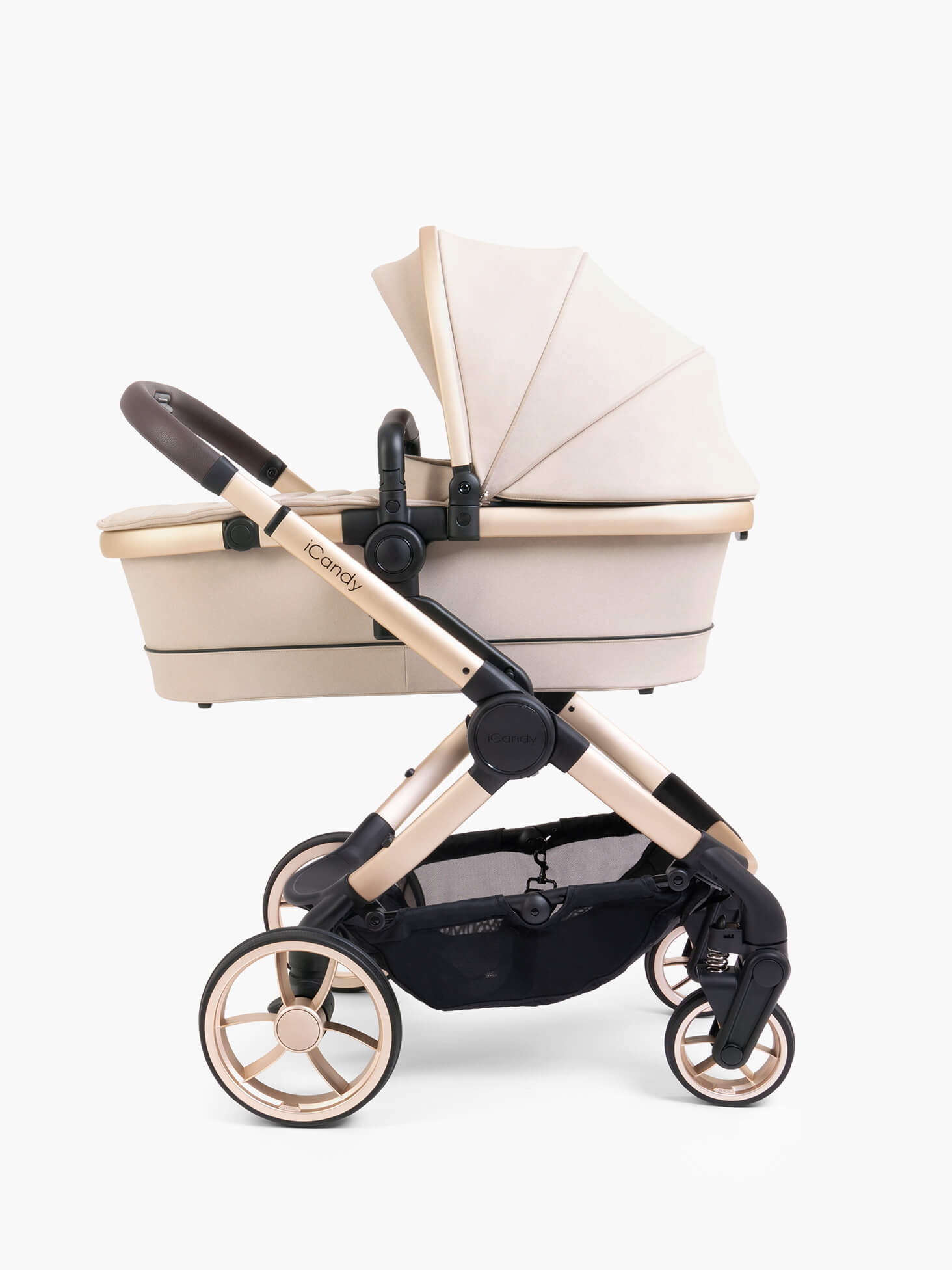 Peach 7 Kinderwagen Complete Bundle Biscotti – Babywanne, Parasol & Fußsack | iCandy